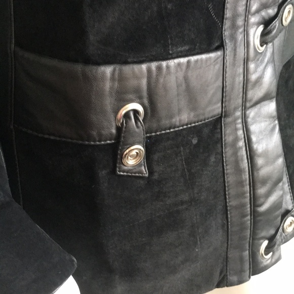 Michaela Fur leather Coat Jacket OMG so Chic - Picture 7 of 12